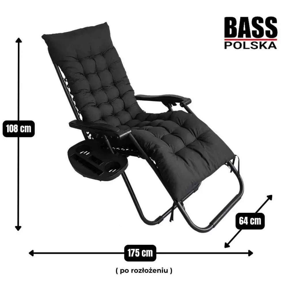 Шезлонг складной с матрасом и подушкой Bass Polska BH 31012 (1407) - фото 2 Шезлонг складной с матрасом и подушкой Bass Polska BH 31012 (1407) - фото 2