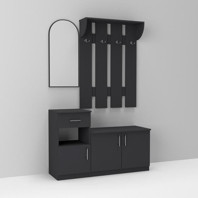 Прихожая Алиса Континент 100х40х188 см Антрацит (28214569)