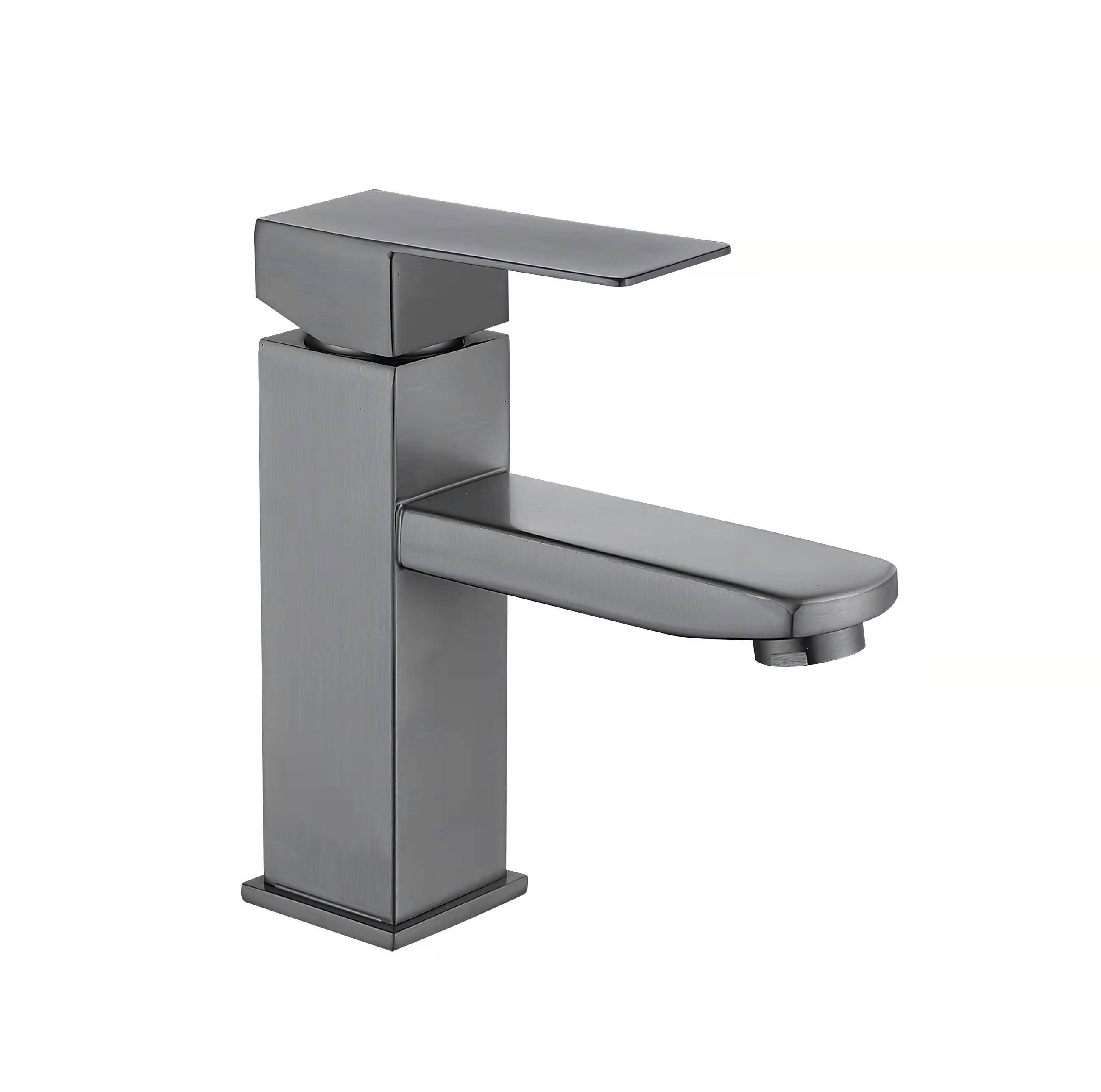 Смеситель для умывальника Wezer PRO1-02-GUNGREY вооруженная сталь (10757339)