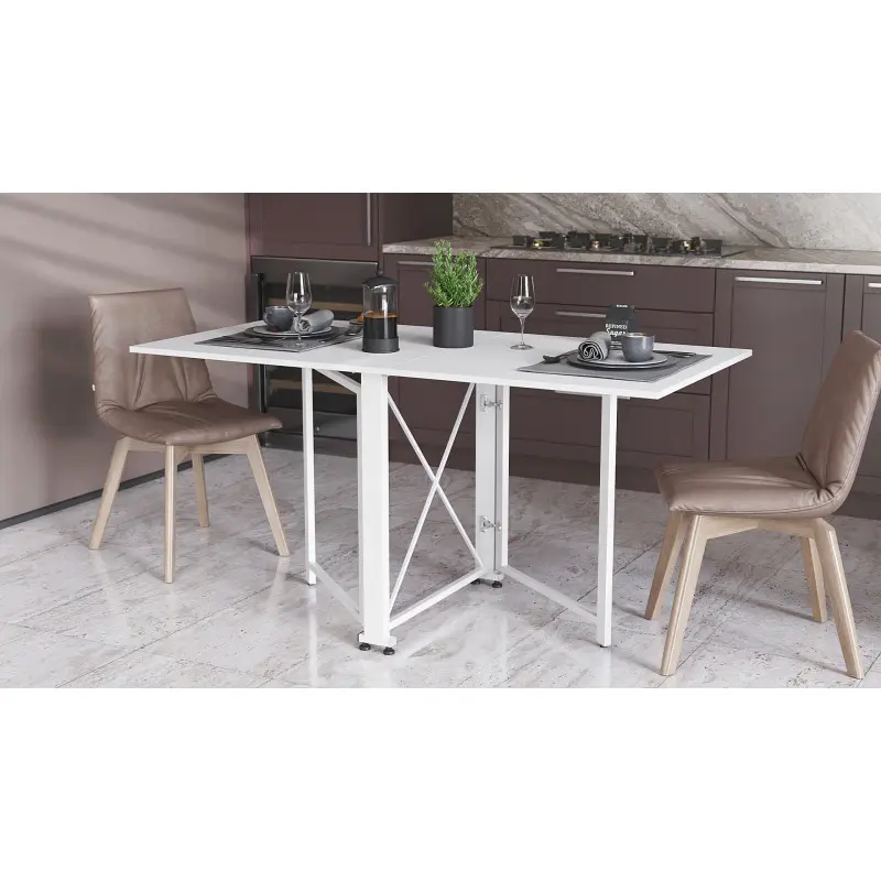 Обеденный стол книга Ferrum Decor 152х73х75 см Белый (28343519)