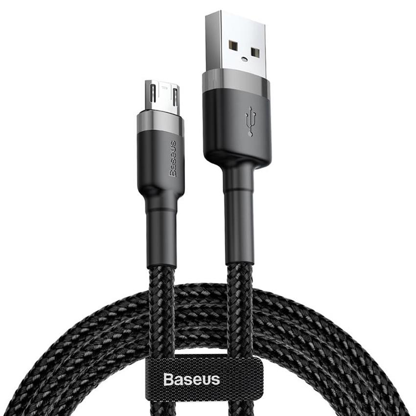Кабель синхронізації Baseus Cafule Micro USB 2m Cable, Black/Gray