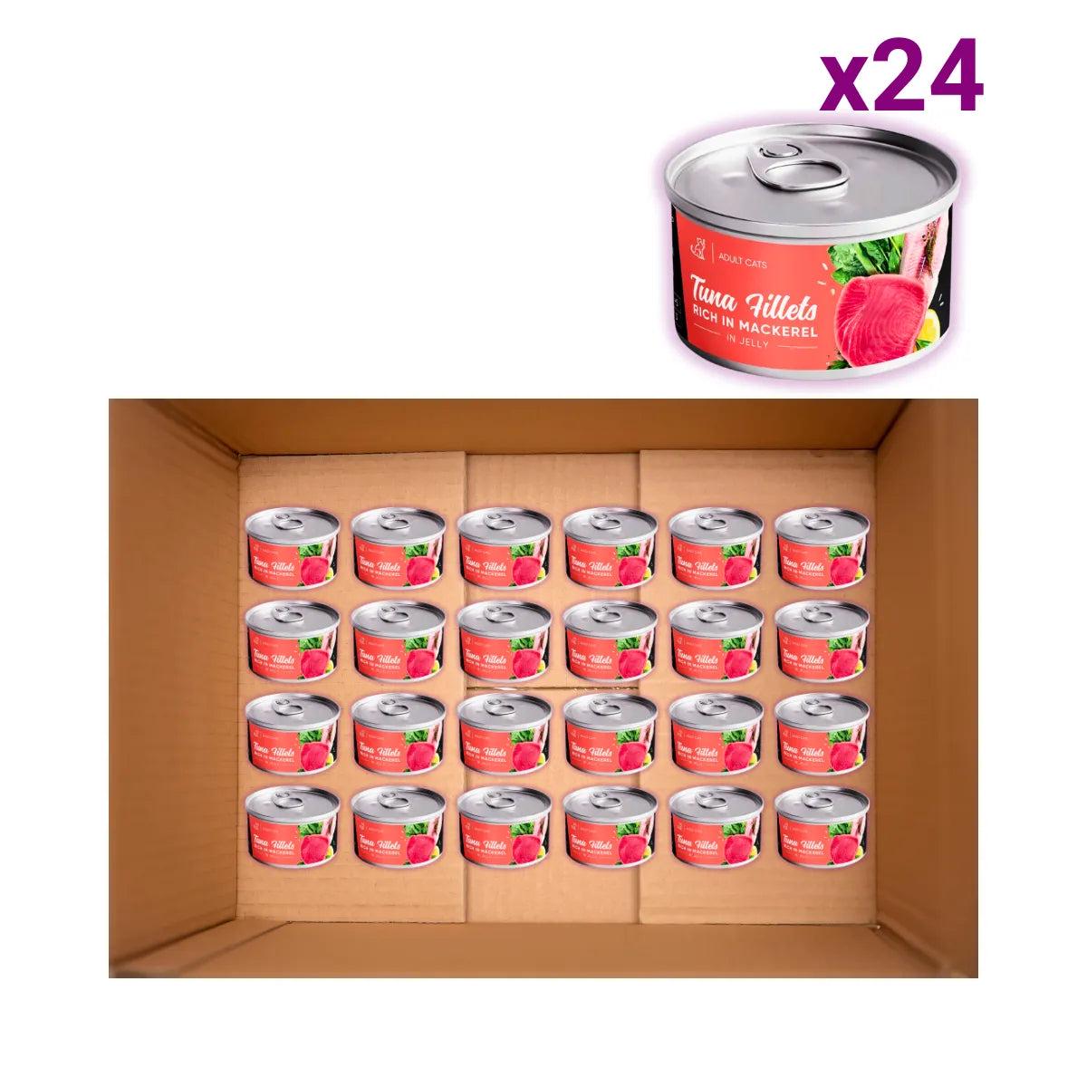 Корм влажный для взрослых кошек Savory филе тунца с макрелью в желе 70 г х 24 шт. (P20970) - фото 2