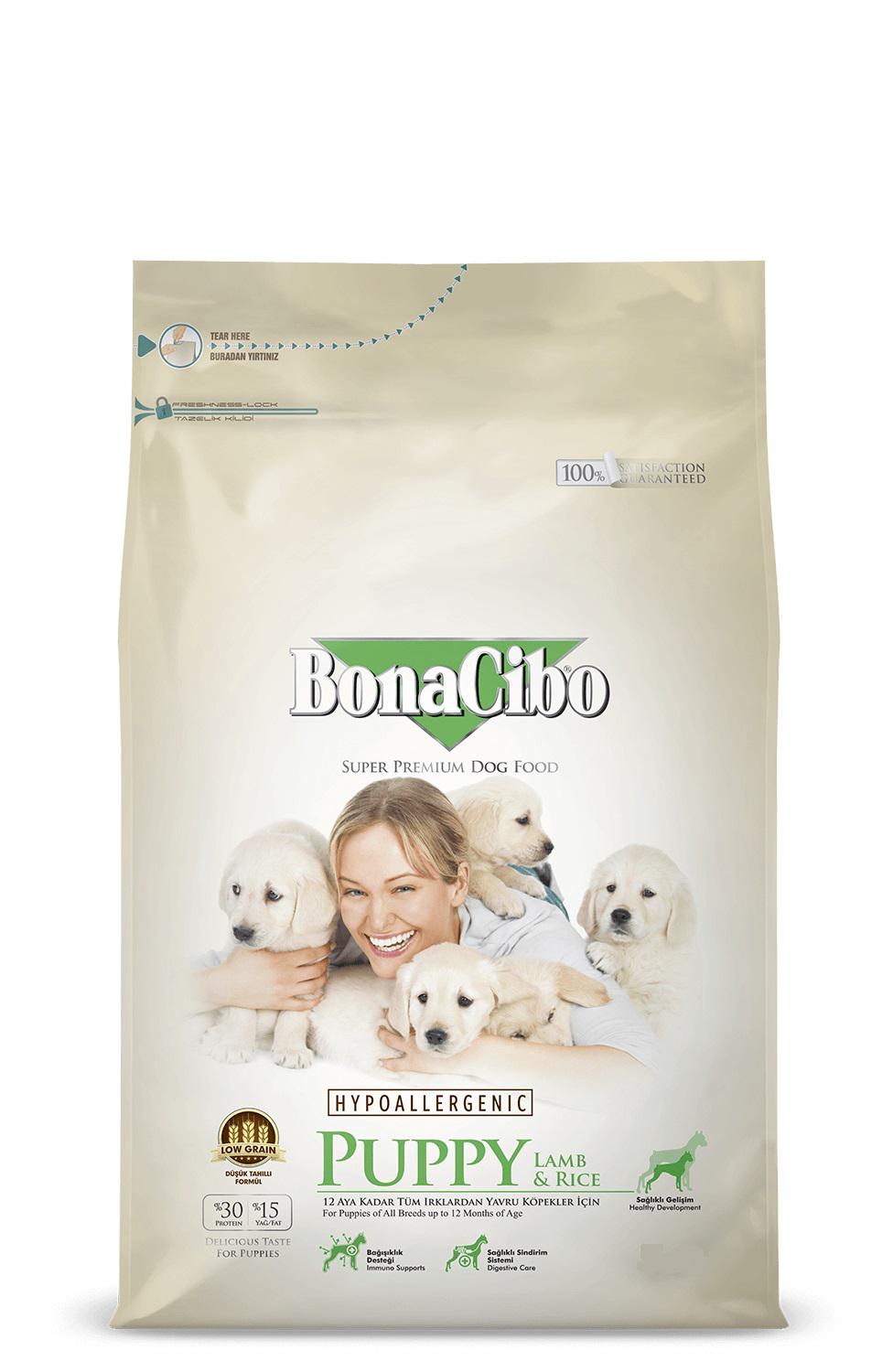 Корм сухий для цуценят BonaCibo Puppy Lamb & Rice 3 кг (BC406144)