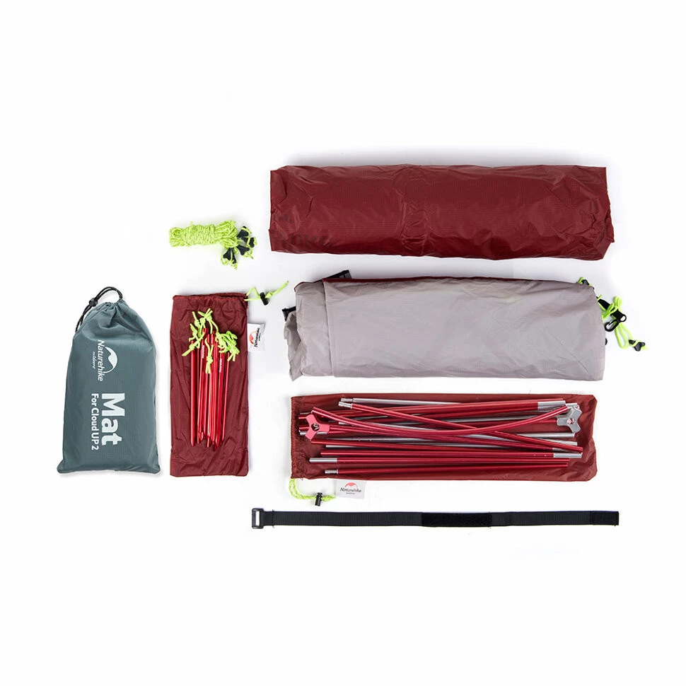 Намет двомісний Naturehike Сloud Up 2 20D надлегкий з футпринтом і спідницею Сіро-червоний (2fh-t9w-aw2) - фото 4 Намет двомісний Naturehike Сloud Up 2 20D надлегкий з футпринтом і спідницею Сіро-червоний (2fh-t9w-aw2) - фото 4