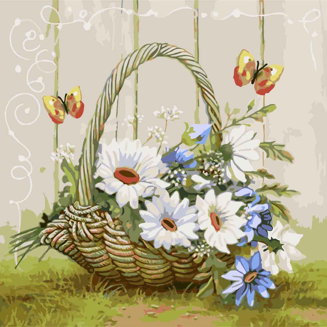 Картина по номерам Идейка "Подарок из летнего сада" 40х40 см (KH2090)