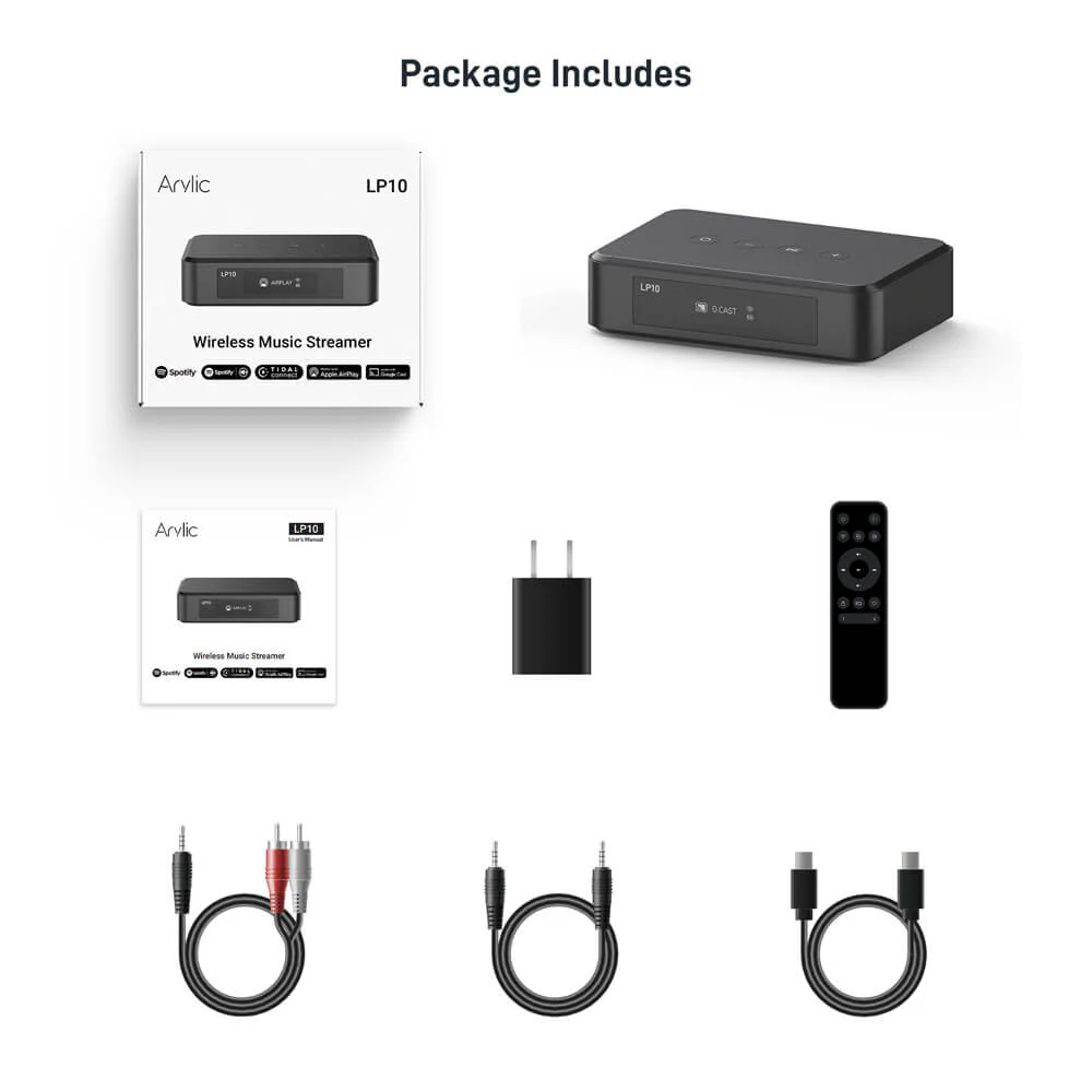 Проигрыватель аудио cтерео сетевой Arylic LP10 AirPlay 2 and Google Cast Music Streamer - фото 6 Проигрыватель аудио cтерео сетевой Arylic LP10 AirPlay 2 and Google Cast Music Streamer - фото 6