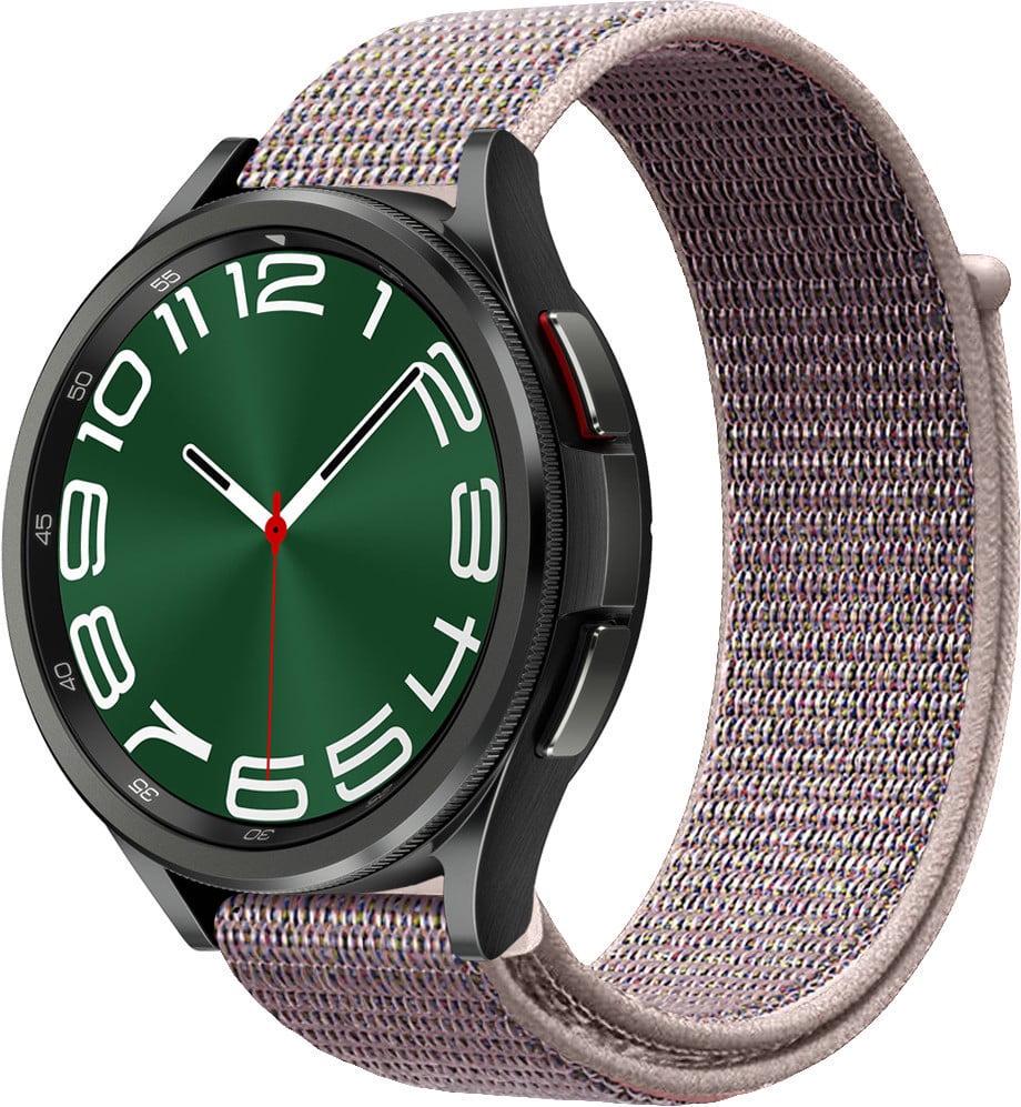 Ремінець нейлоновий Sport Loop для Galaxy Watch 6 Classic 47 мм Grey/Pink (39223-06)