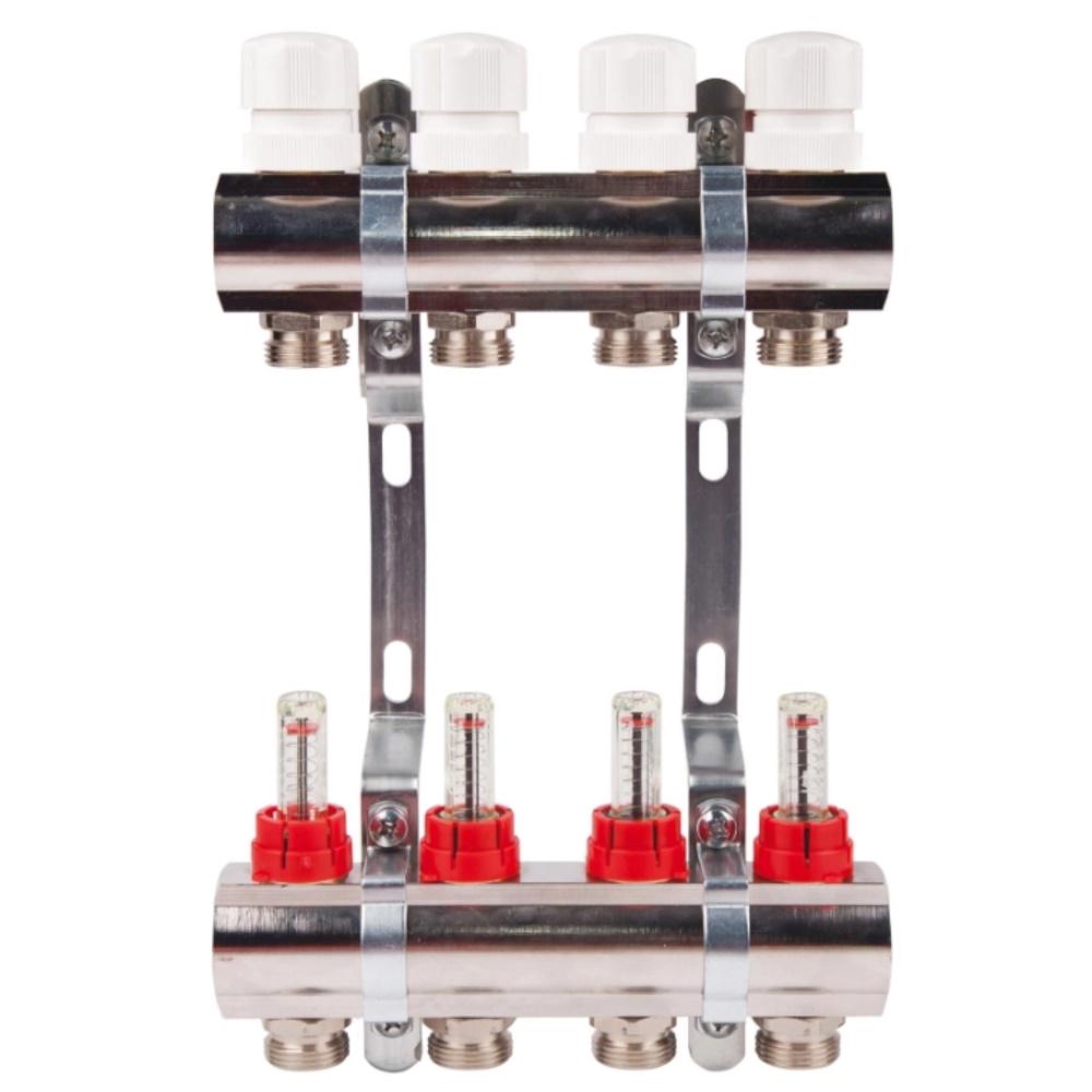 Коллектор SD Plus с расходомерами и термостатичным кранами 1" 10 выходов (SD235W10) - фото 1 Коллектор SD Plus с расходомерами и термостатичным кранами 1" 10 выходов (SD235W10) - фото 1