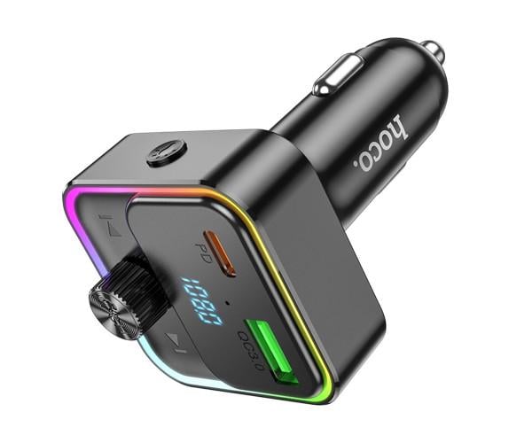 Зарядний пристрій автомобільний Hoco E81 QC3.0 PD30W з FM модулятором Black - фото 2