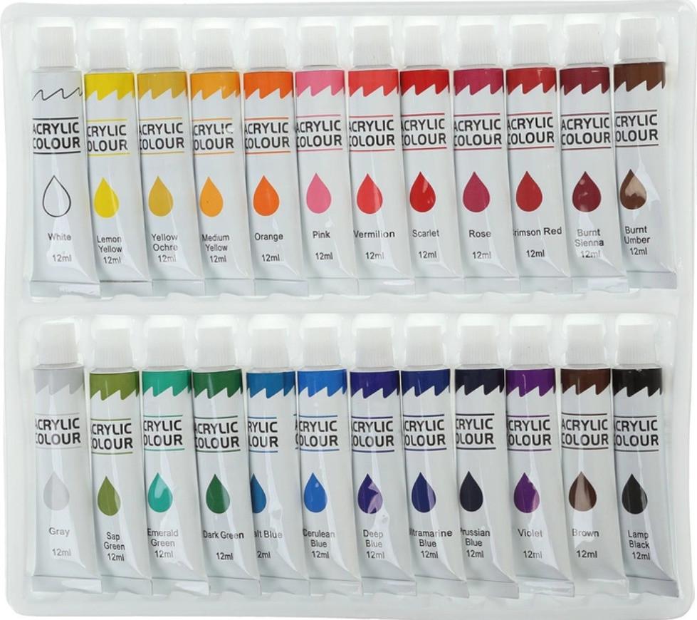 Набор акриловых красок ZiBi Art Line 24 цвета по 12 мл