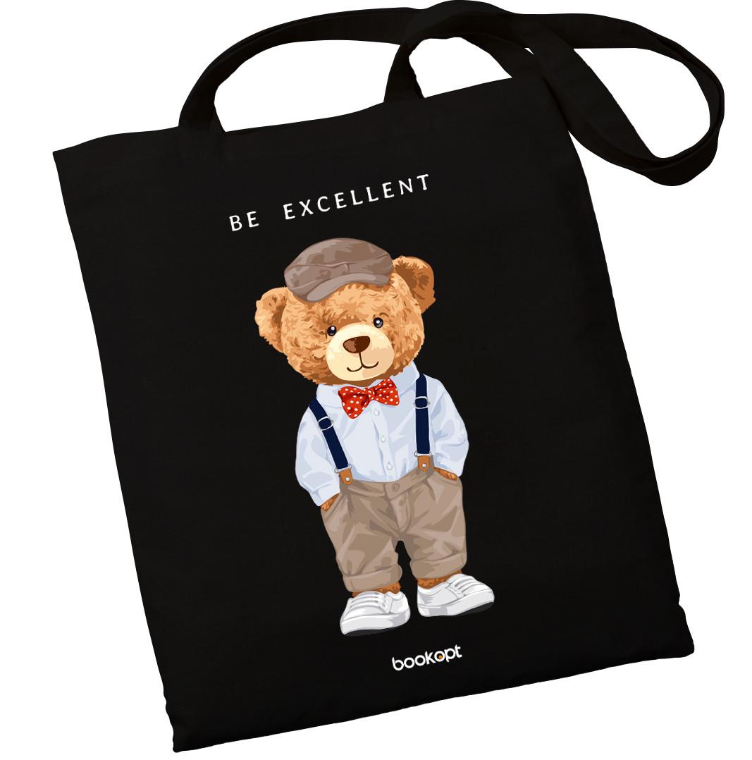 Екошопер BookOpt ВК4057 Teddy Bear Be Excellent Чорний (ВК4057) - фото 1