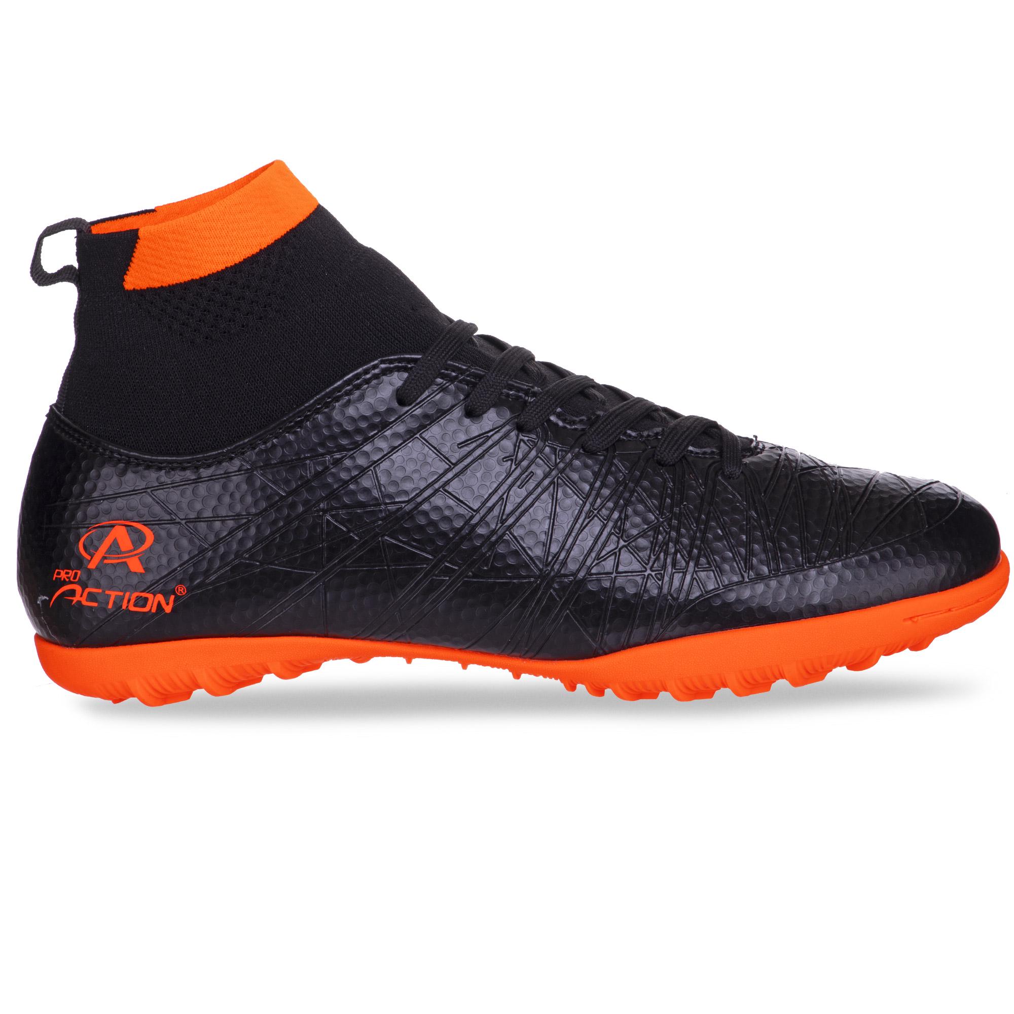 Сороконожки футбольные Pro Action р.42 Черный/Оранжевый (PRO-823-28)