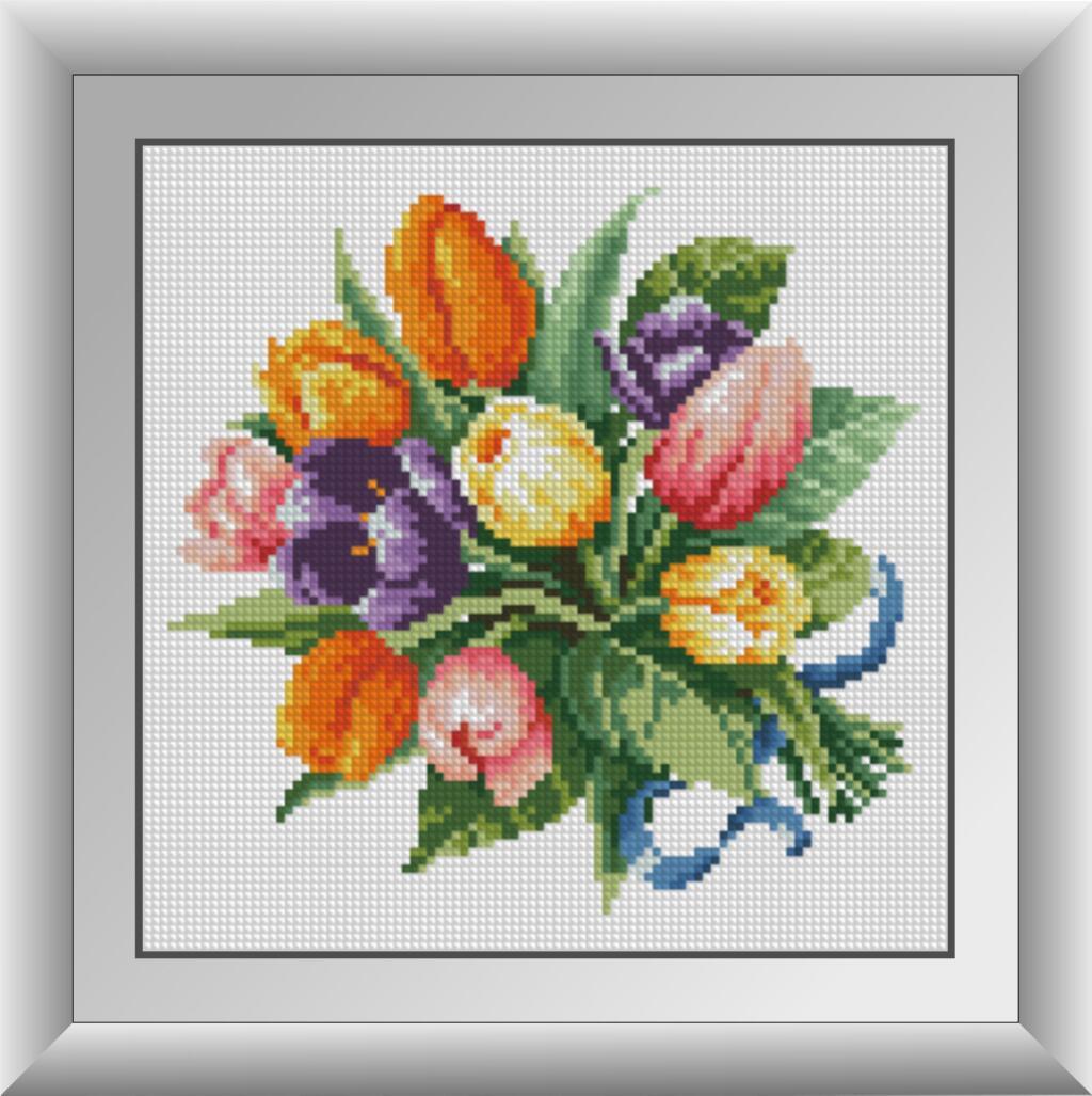 Алмазная мозаика Dream Art Тюльпаны 24x24 см (DA.30444)