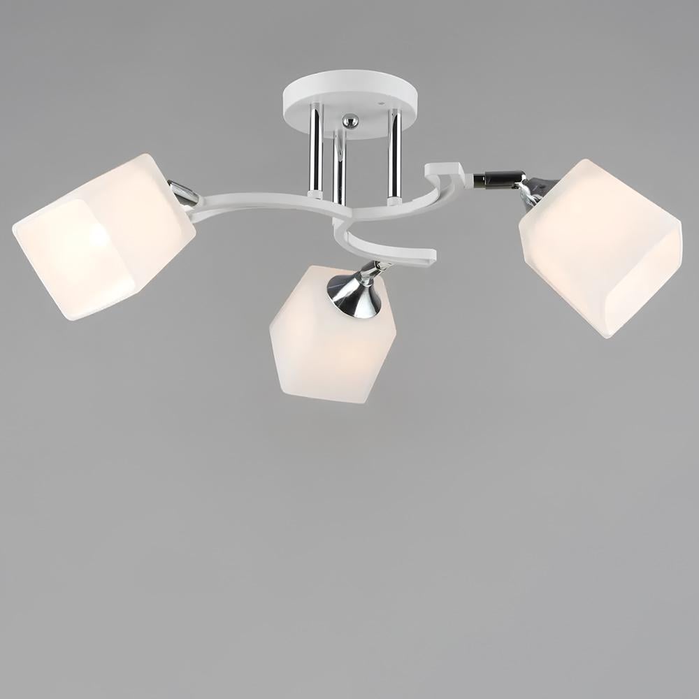 Люстра потолочная Light House SR-20518/3 WT/CR D620хH220 плафоны белые Белый/Хром