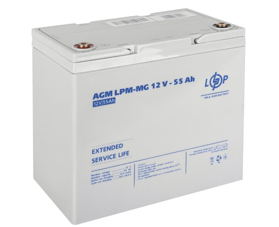 Аккумулятор мультигелевый для ИБП LogicPower LPM-MG 12V-55 Ah
