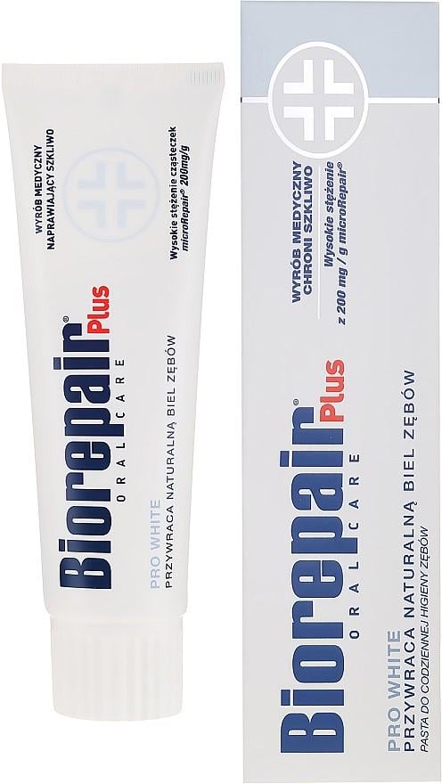 Зубная паста Biorepair Plus Pro White отбеливающая 75 мл (20616507) - фото 1