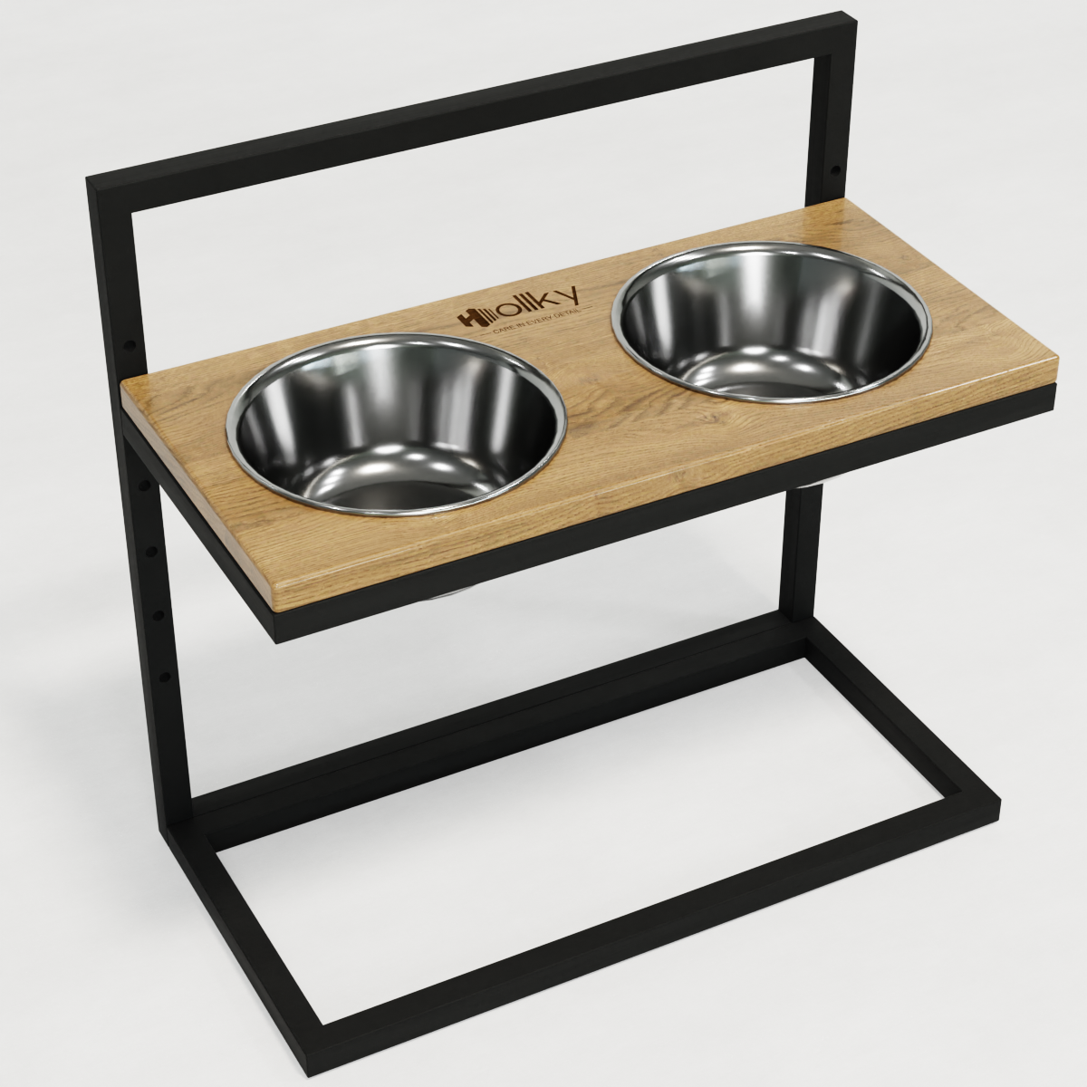 Миски на регулируемой подставке для больших собак Hollky Flex L 2х1,8 л (FL-502850-BLNH) - фото 8
