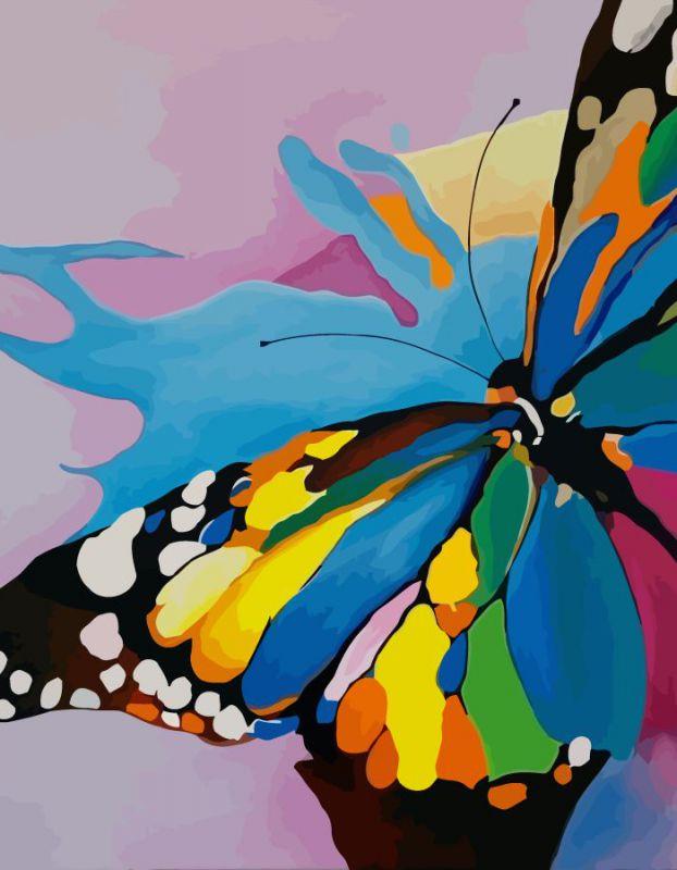 Картина по номерам Rosa Яркий мотылек 35х45 см (N00013206)