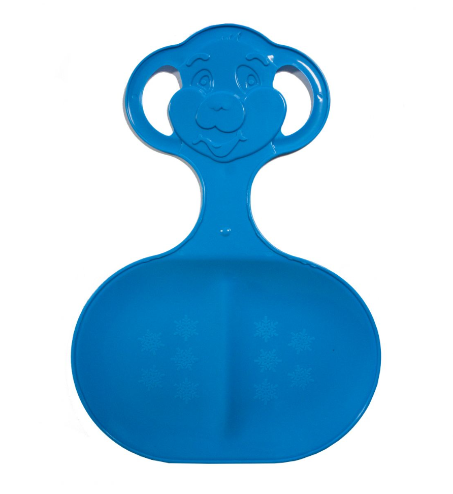 Санки пластиковые Леденца с ручкой 48 см Синий (29182224)