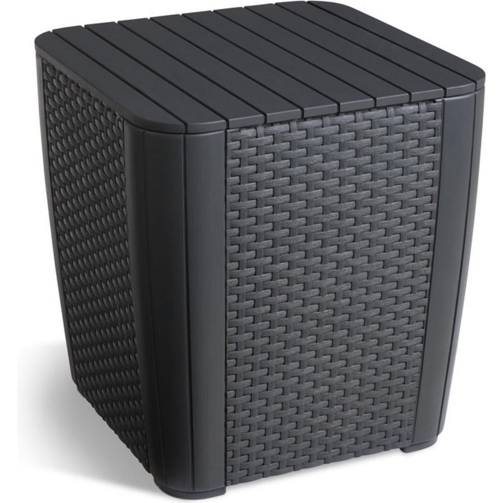 Стол-ящик садовый Keter Luzon flat wicker Графитовый (223932)