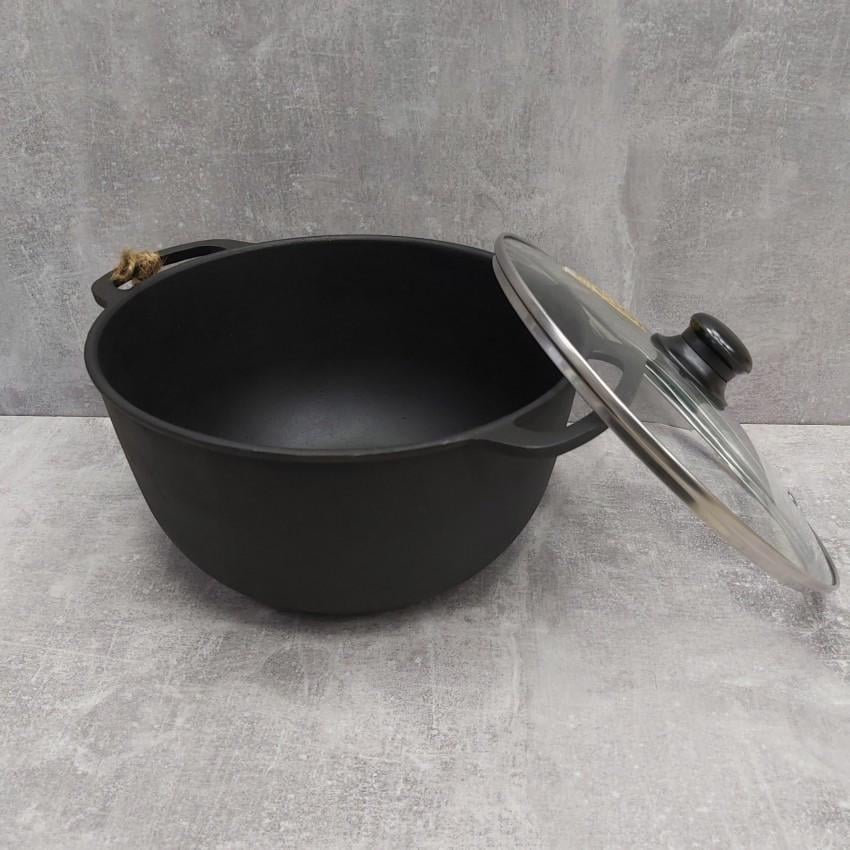 Каструля чавунна зі скляною кришкою та литими ручками 6 л (T404C3) - фото 2 Каструля чавунна зі скляною кришкою та литими ручками 6 л (T404C3) - фото 2