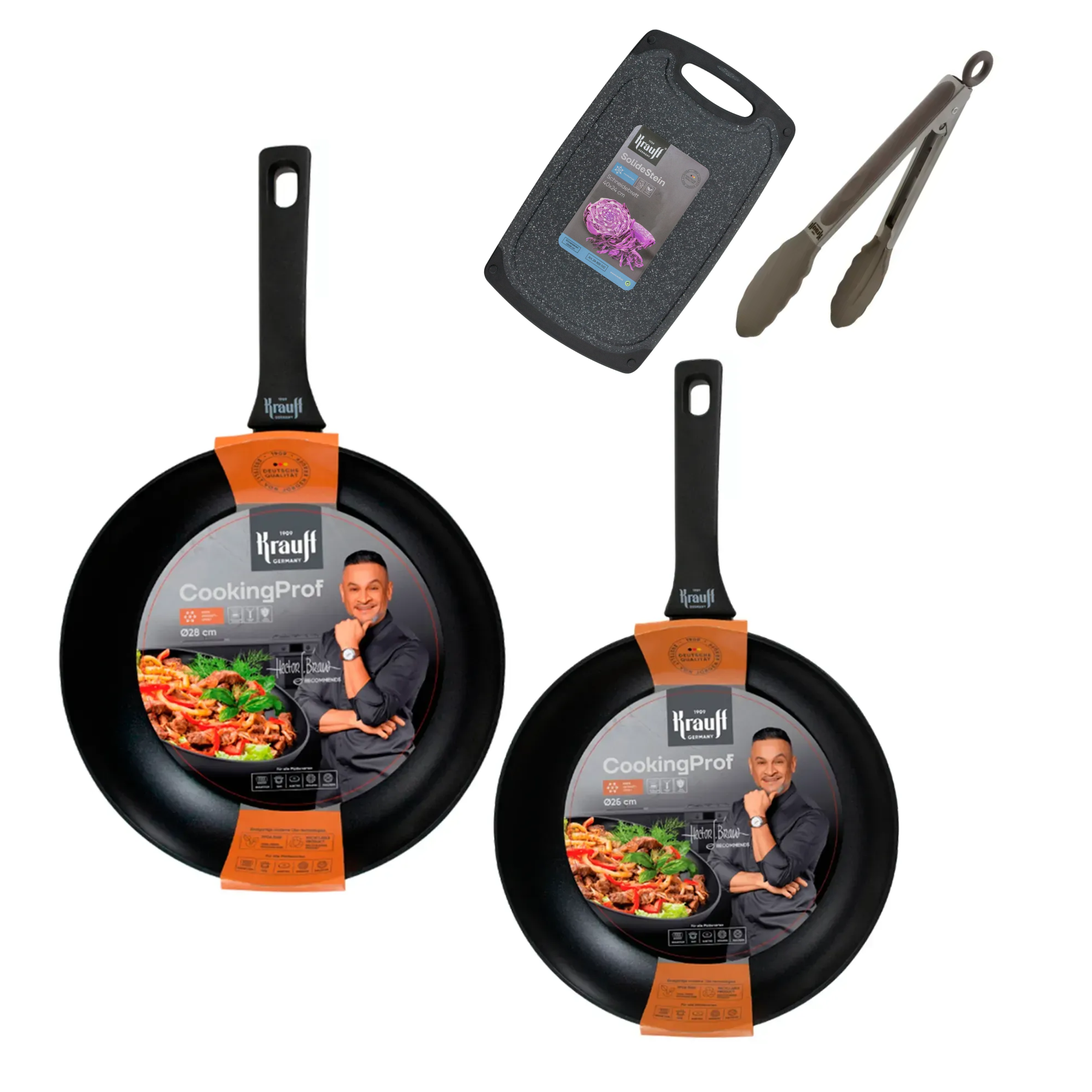 Набор сковородок Krauff CookingProf 28/ 26см с кухонными принадлежностями (55-333-624) Набор сковородок Krauff CookingProf 28/ 26см с кухонными принадлежностями (55-333-624)