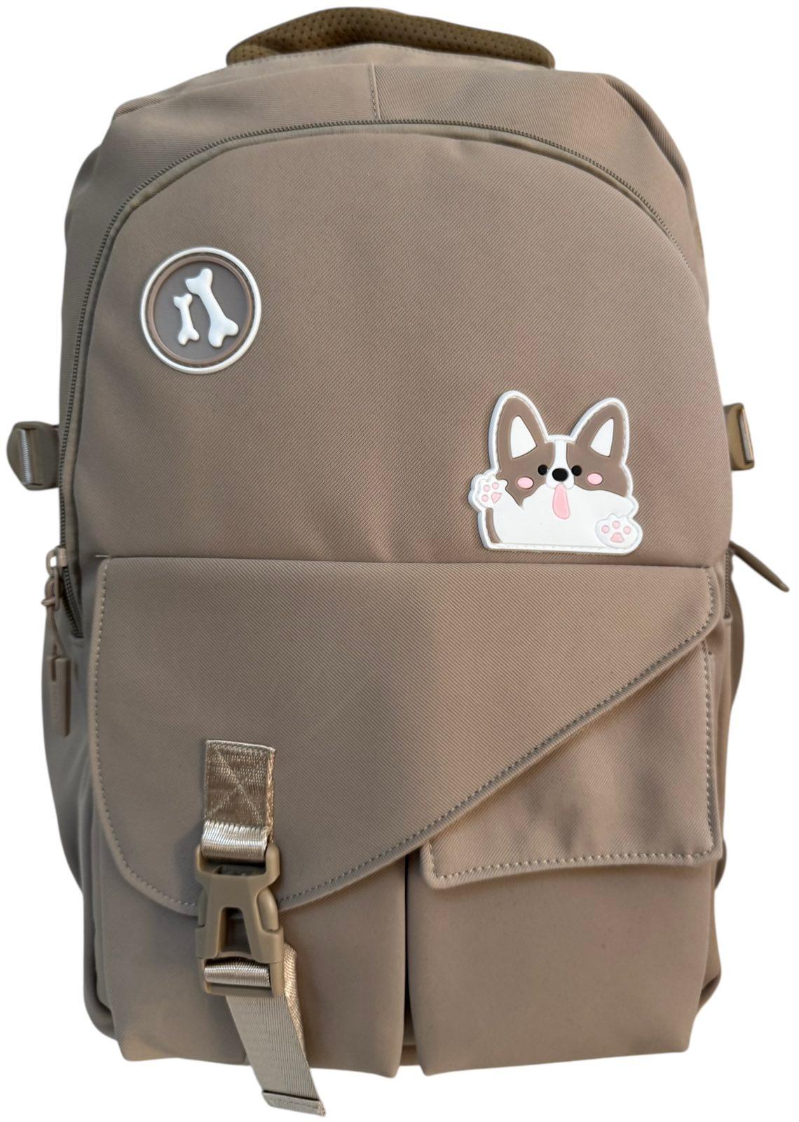 Рюкзак шкільний з трьома відділеннями Бежевий (7002P) - фото 3 Рюкзак шкільний з трьома відділеннями Бежевий (7002P) - фото 3