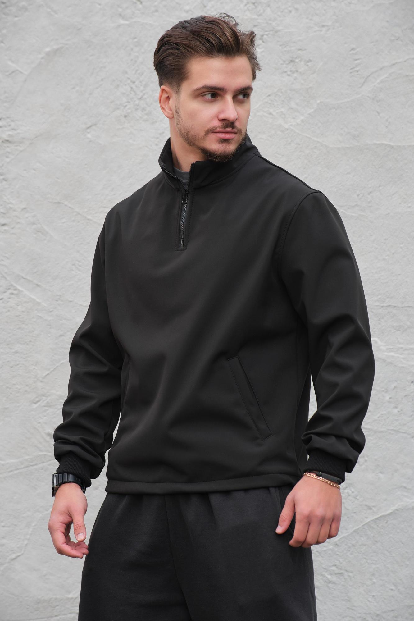 Світшот анорак чоловічий вітрозахисний Softshell Without Hoverla 2XL/3XL Black (2XL/3XL8049346)