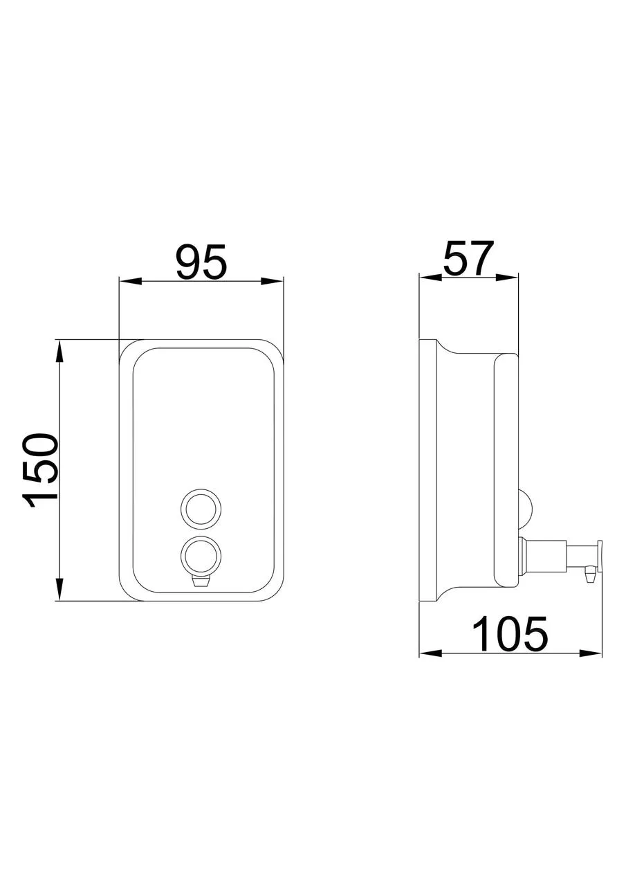 Дозатор для мыла настенный Frap F401 500 мл Хром (SQ-1037778) - фото 5
