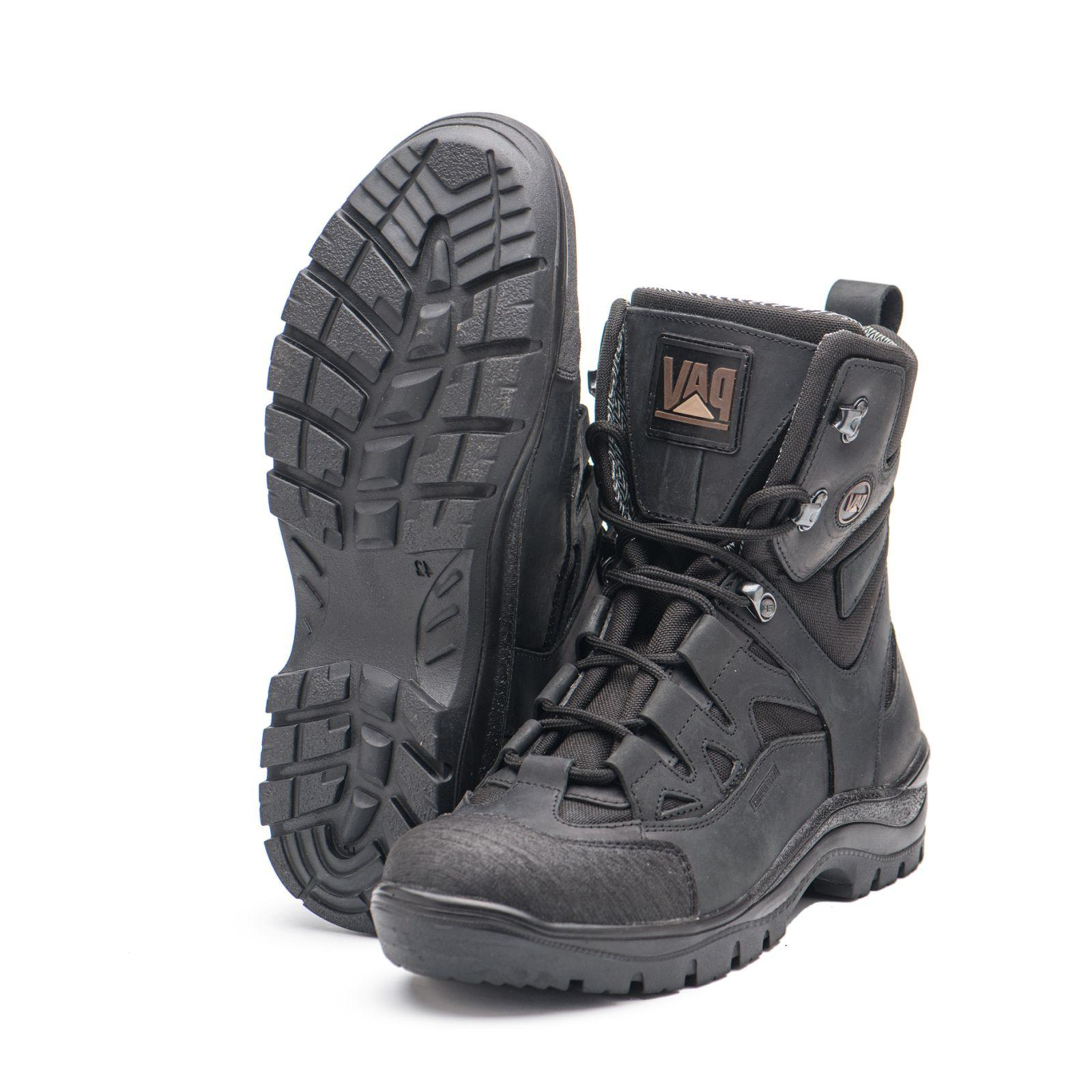 Берцы из натуральной гидрофобной кожи и кордуры р. 37 Черный - фото 3