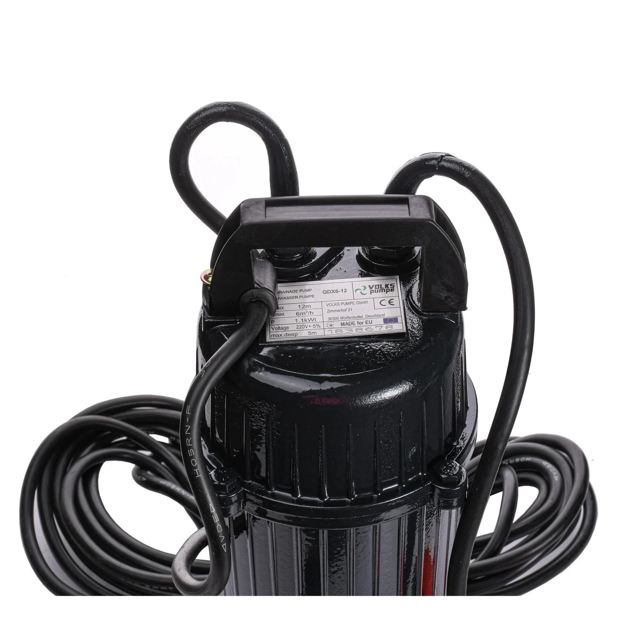 Насос дренажный VOLKS pumpe QDX6-12 1,1 кВт (11000739) - фото 5