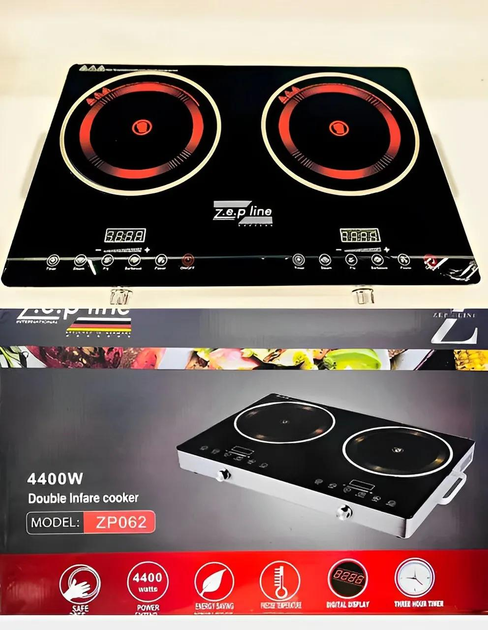 Электроплита инфракрасная Zepline ZP-062 с регулировкой температуры - фото 2 Электроплита инфракрасная Zepline ZP-062 с регулировкой температуры - фото 2