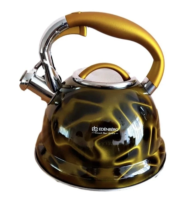 Чайник со свистком Edenberg EB-1911 из нержавеющей стали 3 л Золотой (57-46-EB-1911-2)