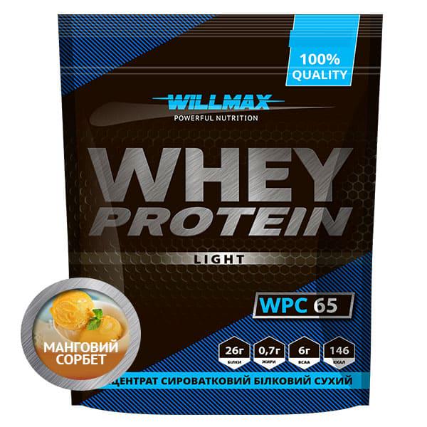 Протеїн сироватковий Whey Protein 65% Willmax 1 кг Манговий сорбет (3118)
