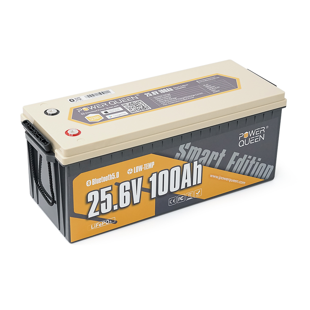 Аккумулятор Power Queen LiFePO4 25,6V 100 Ah BT 2560Wh для солнечных систем (38300)