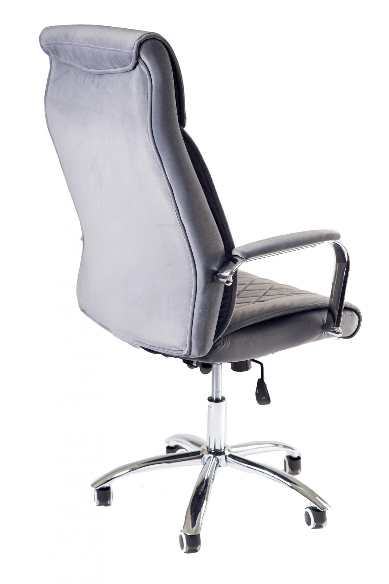 Кресло офисное компьютерное DionysusDesign хром Anyfix экозамша Серый - фото 3 Кресло офисное компьютерное DionysusDesign хром Anyfix экозамша Серый - фото 3