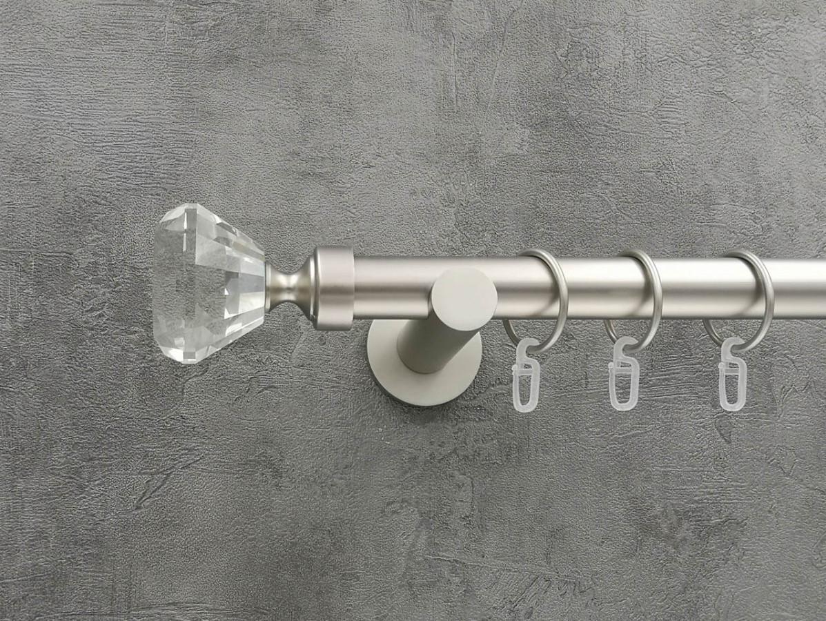 Карниз Quadrum Спектралія гладка штанга одинарний універсальний 25 мм 400 см Сатин (264771026)