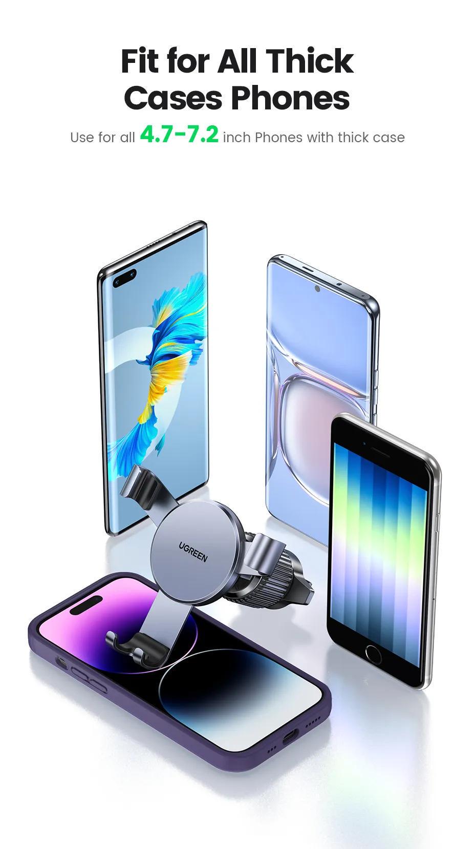 Держатель автомобильный UGREEN с крючком 360° Черный (15223) - фото 14