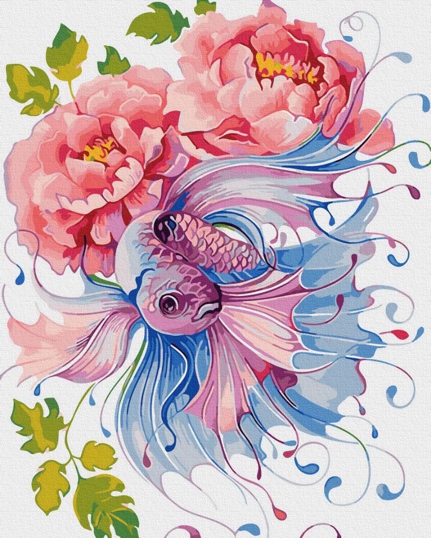 Картина по номерам Brushme GX31055 Фантазийные цветы 40х50 см (1399585510)