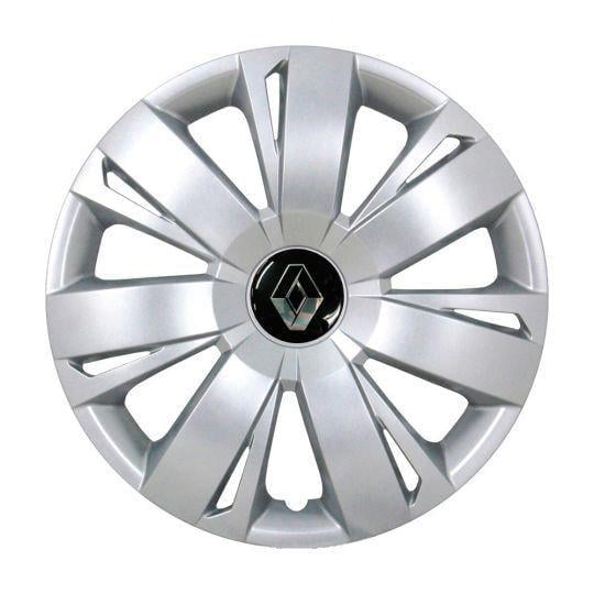 Колпаки автомобильные SKS 411 R16 с логотипом Renault 4 шт. Серебристый (411-renault)