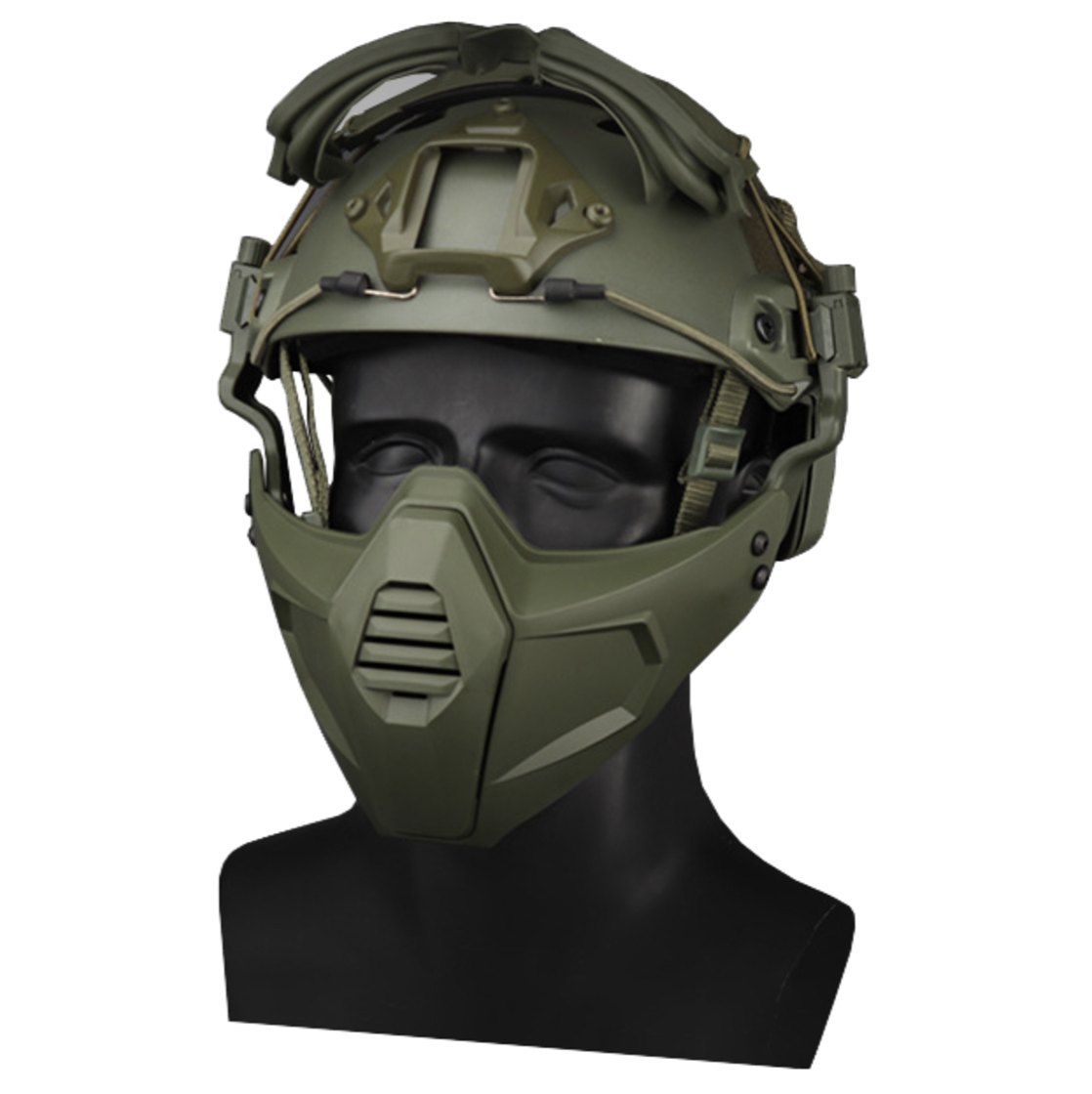 Маска-окуляри Ghost Iron Man з кріпленням до шолома Airsoft Олива (MK001017) - фото 4