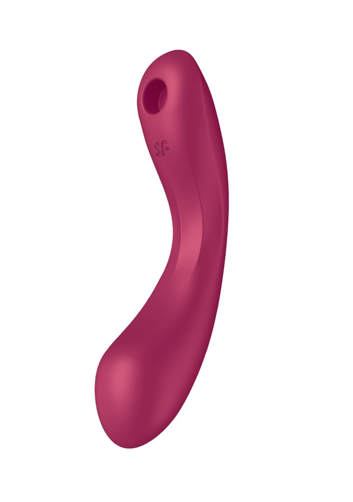 Вибратор вакуумный Satisfyer Curvy Trinity 1 с тройной стимуляцией Бордовый
