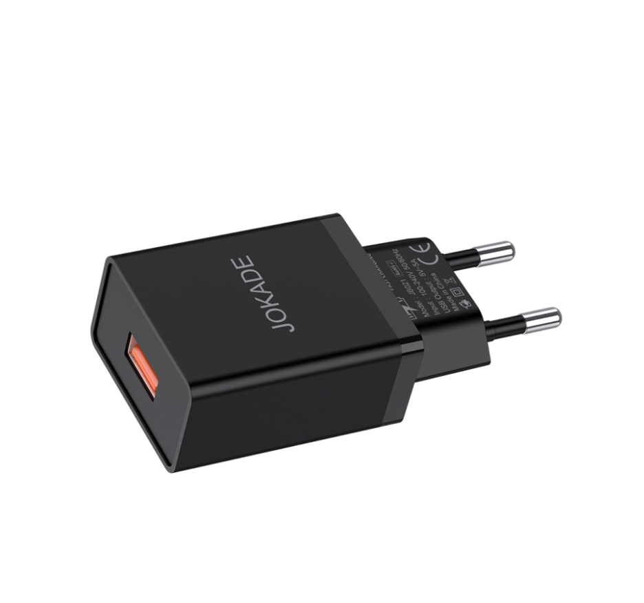 Зарядний пристрій Jokade JB021 Leisa USB Single Port Smart Charger Black (11254462)