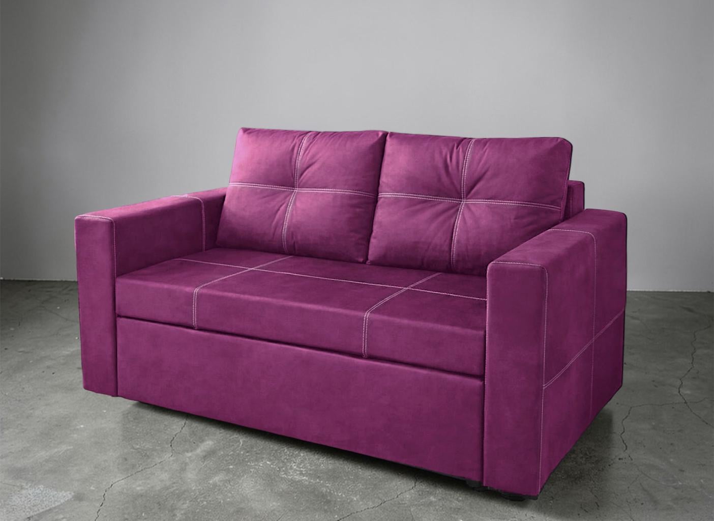 Диван раскладной прямой Tobi Sho Аркс велюр 150x93 см Фуксия (Fuchsia)