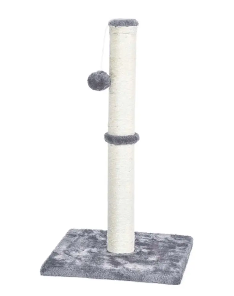 Кігтеточка-стійка для котів Bonro B-20 з іграшкою на резинці 60 см Сірий (132-76-42400595)