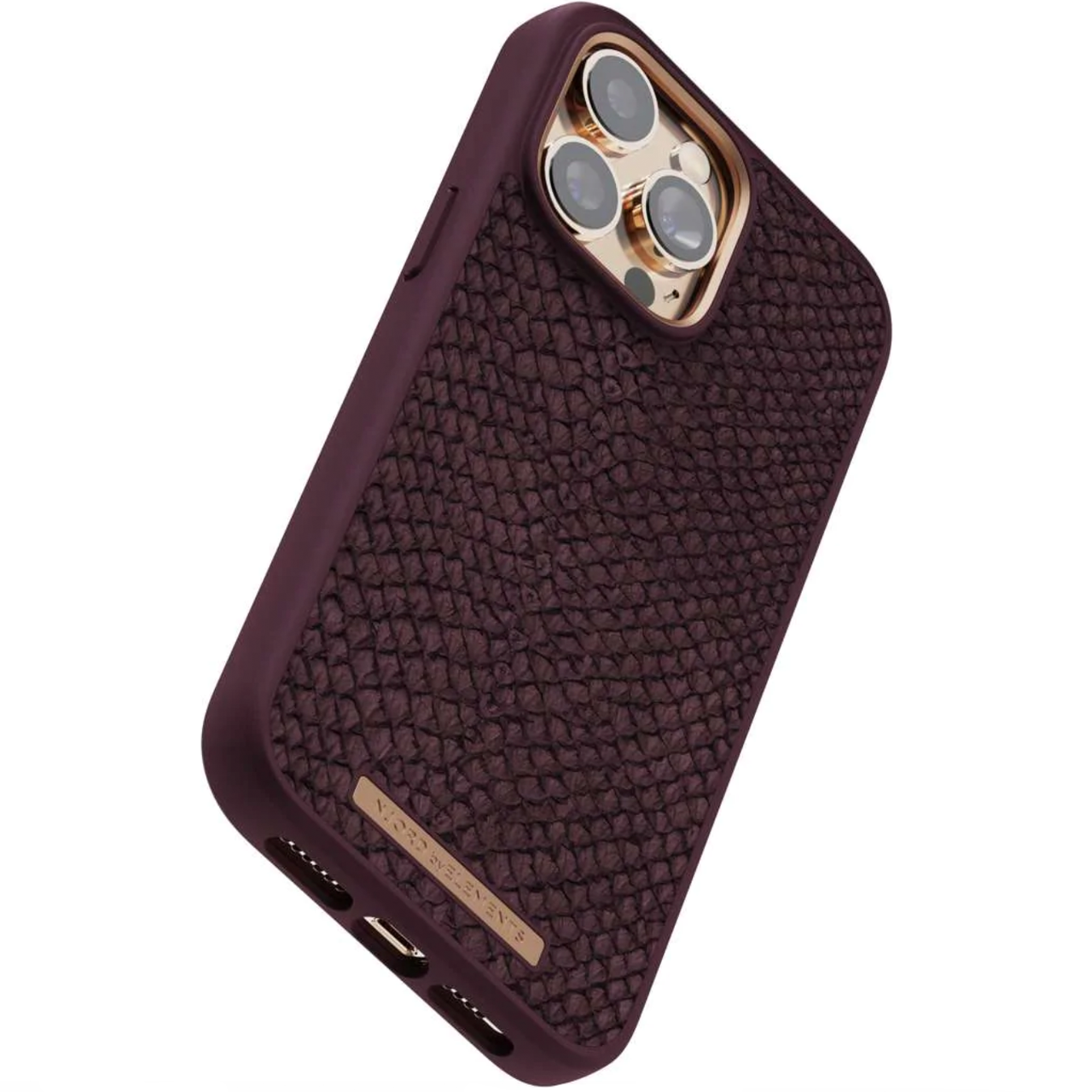 Чохол-накладка Njord Salmon Leather MagSafe Case for iPhone 14 Pro, Rust (NA43SL03) - фото 7