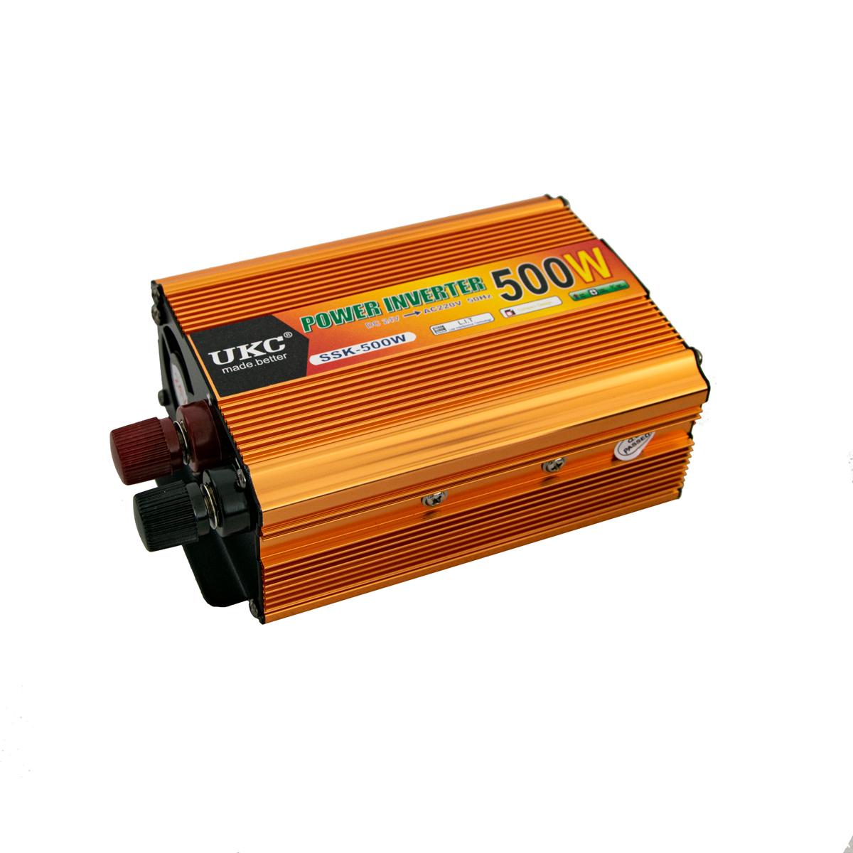 Перетворювач напруги UKC Power Inverter SSK 500 W 24 V/220 V (1009410-Bronze) - фото 4