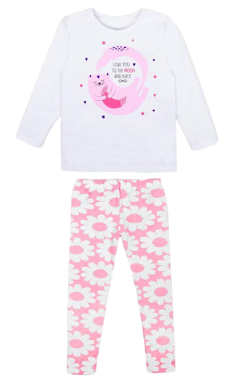 Піжама дитяча бавовняна тонка літня для дівчинки Gabbi PGD-21-5 110 см Рожевий (12796)