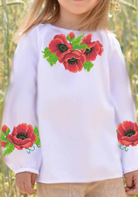 Заготовка для вишивки нитками або бісером для дівчинки СДГ-12 габардин