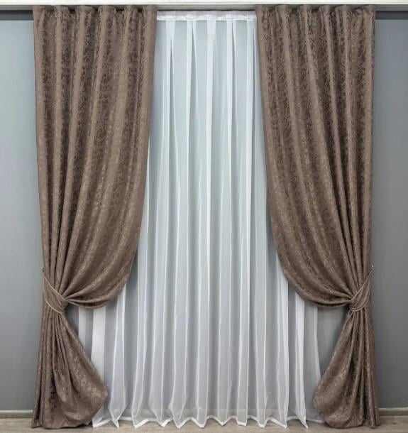 Ткань для штор Pavliani VO лен Какао (1718ш) - фото 7
